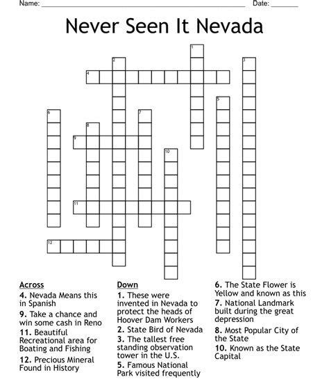 Climate for much of nevada crossword clue - Answers for much of nevada crossword clue, 6 letters. Search for crossword clues found in the Daily Celebrity, NY Times, Daily Mirror, Telegraph and major publications. Find clues for much of nevada or most any crossword answer or clues for crossword answers.